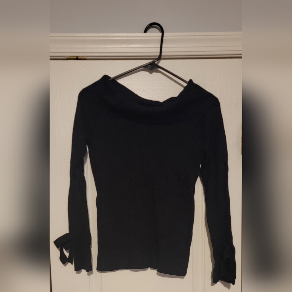 Black cowlneck sweater